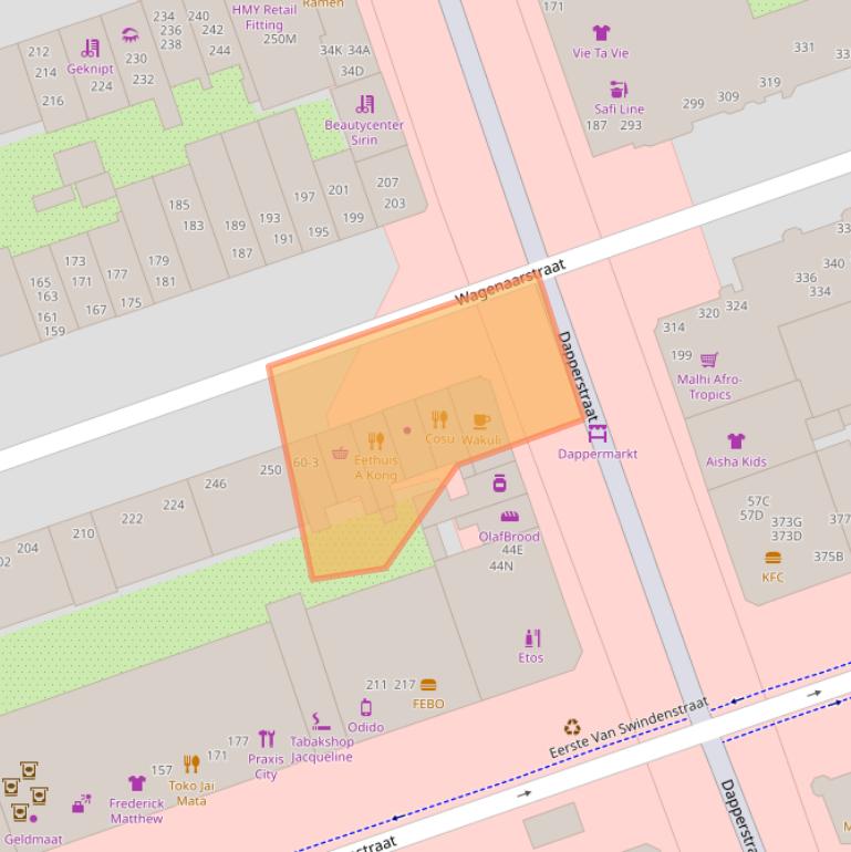 Kaart van postcodegebied 1093CV.