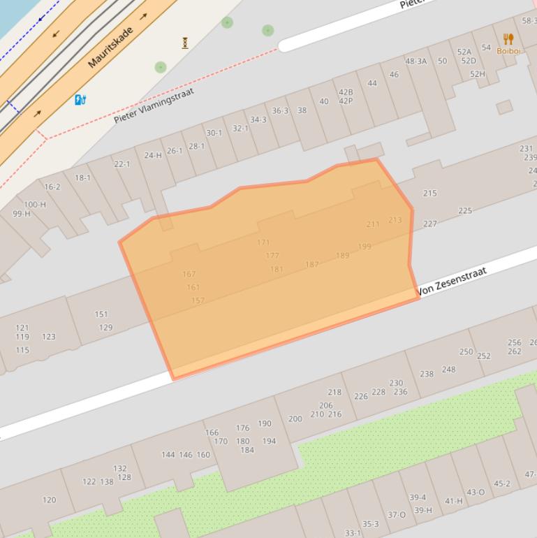 Kaart van postcodegebied 1093DC.