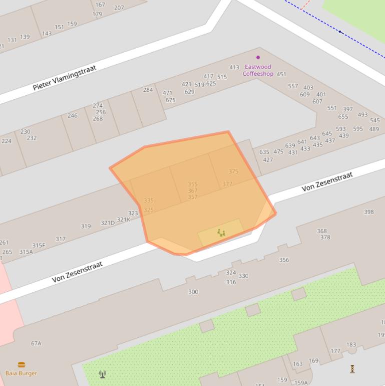 Kaart van postcodegebied 1093DH.