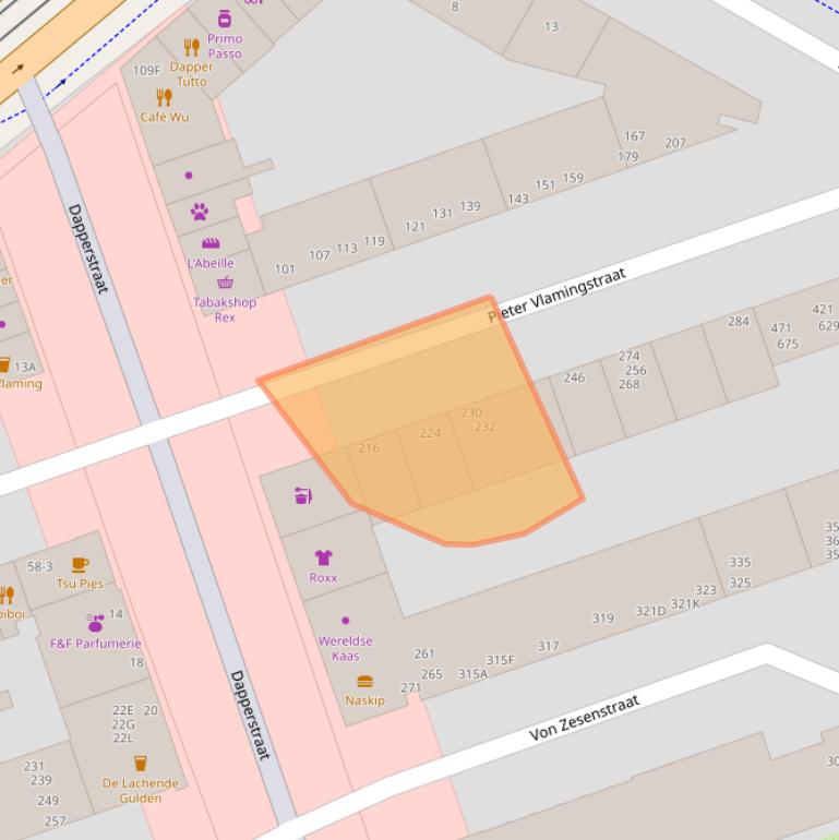 Kaart van postcodegebied 1093DJ.