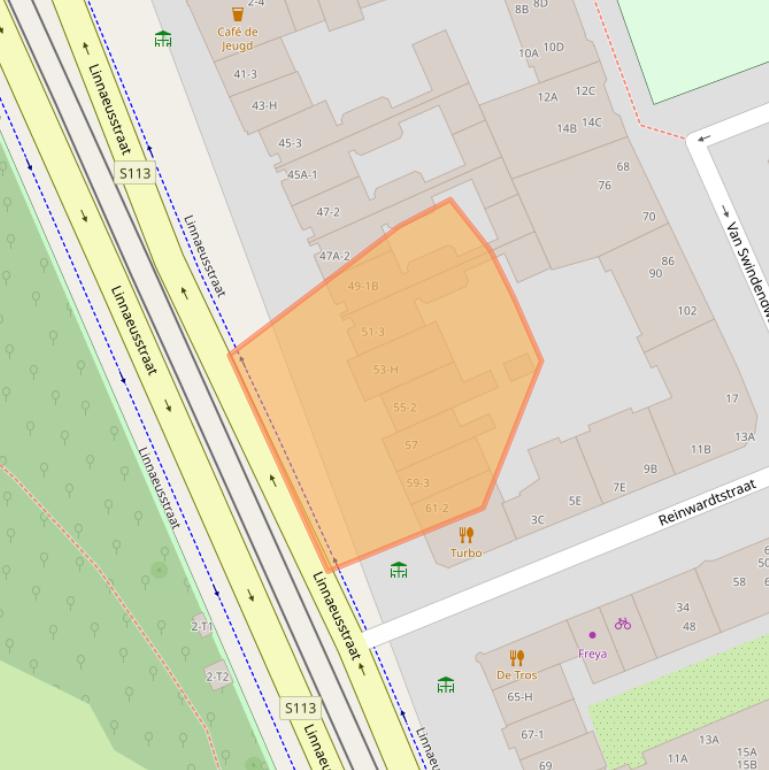 Kaart van postcodegebied 1093EH.