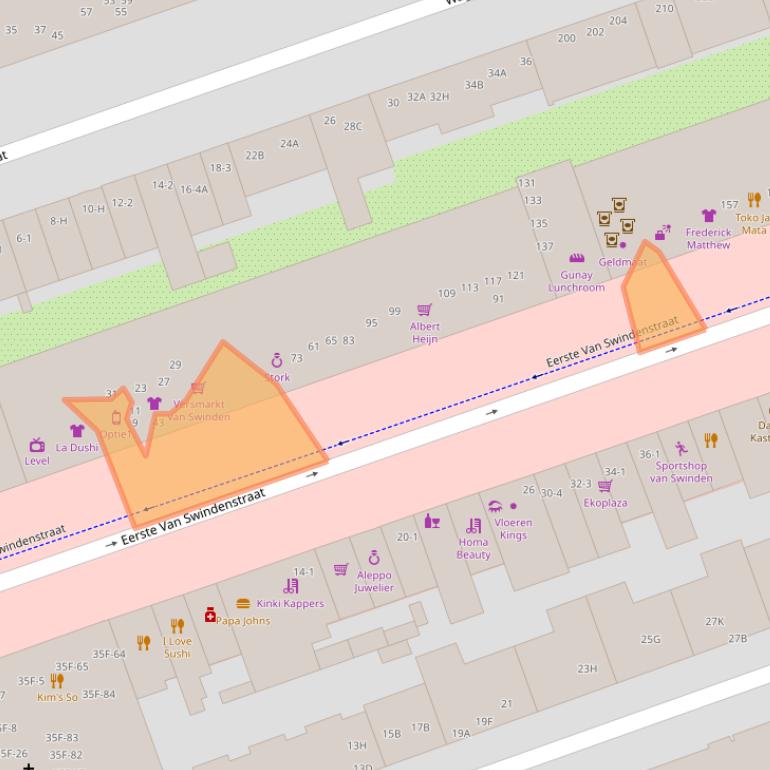 Kaart van postcodegebied 1093EV.