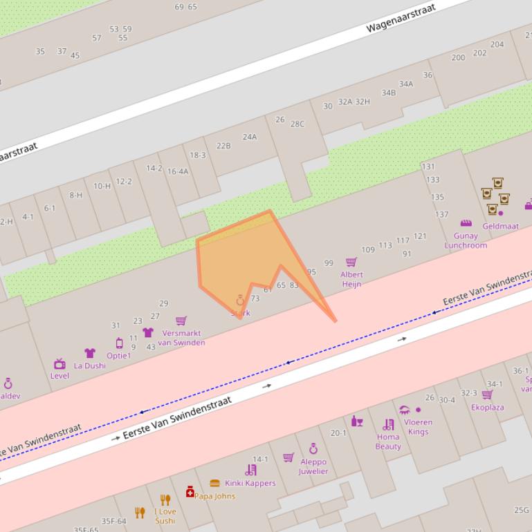 Kaart van postcodegebied 1093EW.