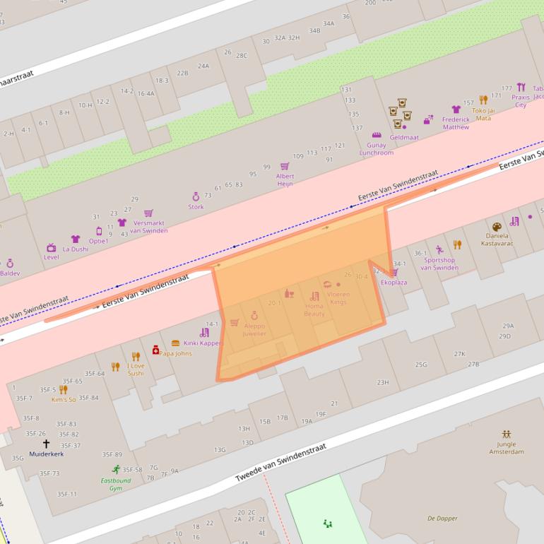 Kaart van postcodegebied 1093GD.