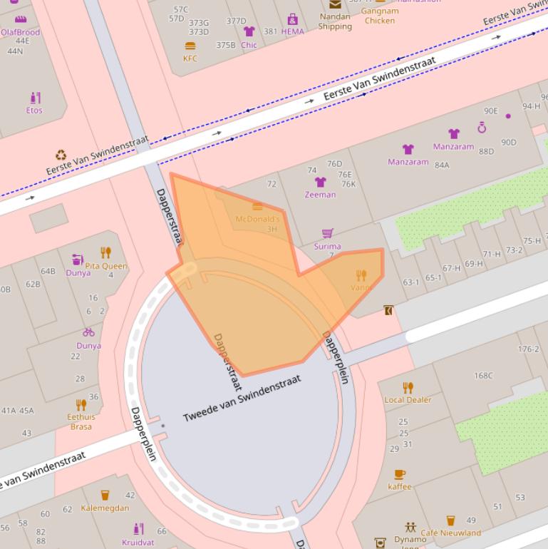 Kaart van postcodegebied 1093GN.