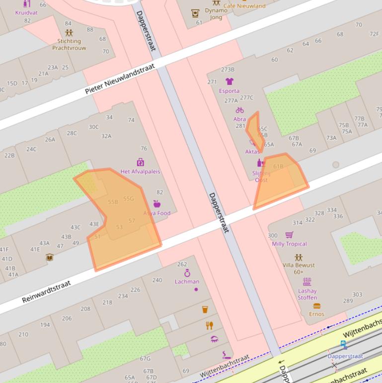 Kaart van postcodegebied 1093GZ.