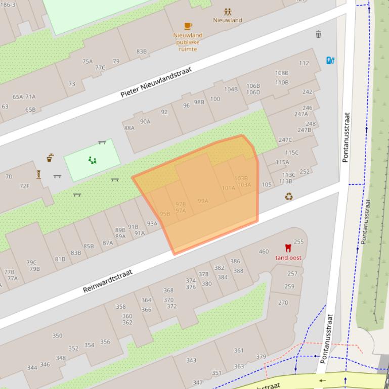 Kaart van postcodegebied 1093HD.