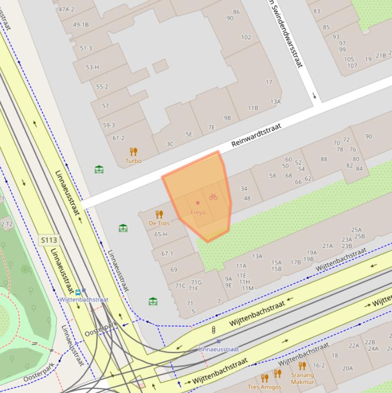 Kaart van postcodegebied 1093HG.