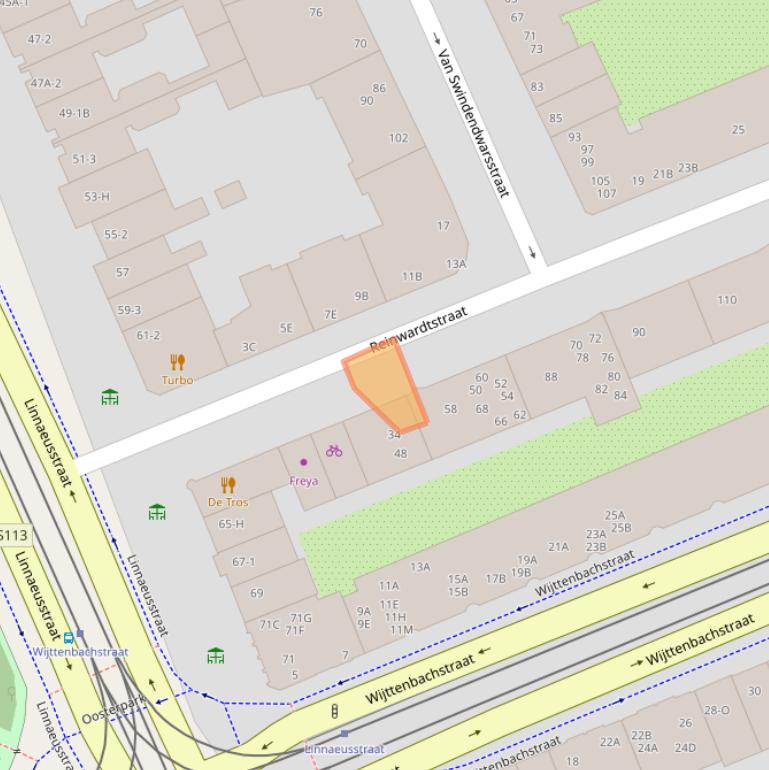 Kaart van postcodegebied 1093HH.