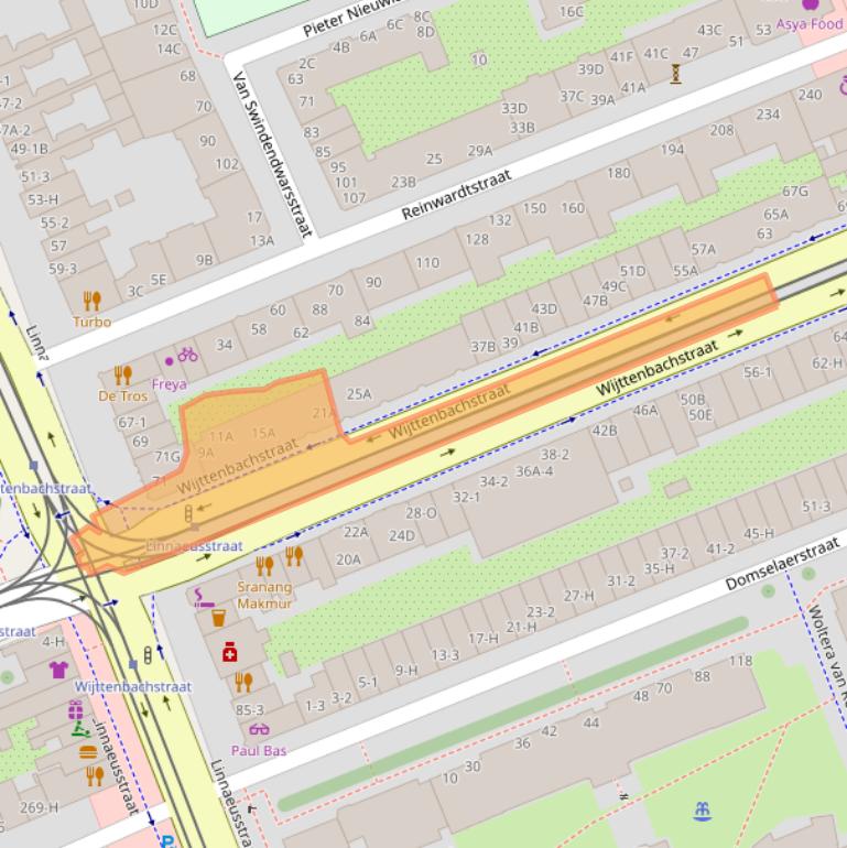 Kaart van postcodegebied 1093HR.