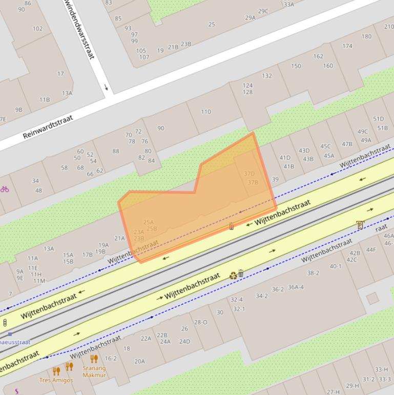 Kaart van postcodegebied 1093HS.