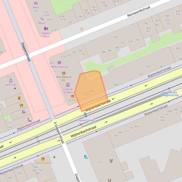 Kaart van postcodegebied 1093HX.