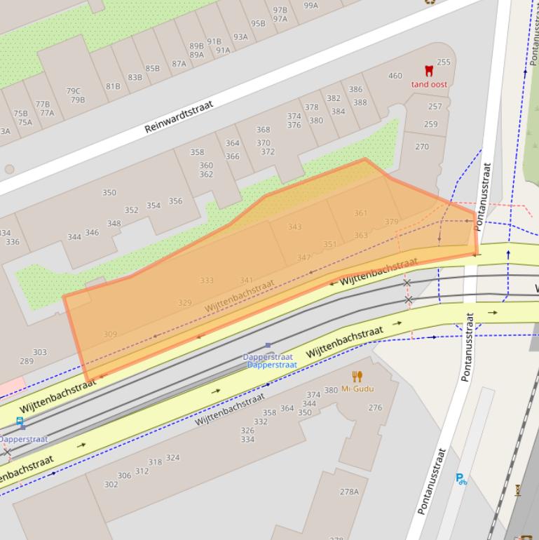 Kaart van postcodegebied 1093HZ.