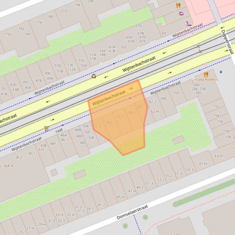 Kaart van postcodegebied 1093JE.