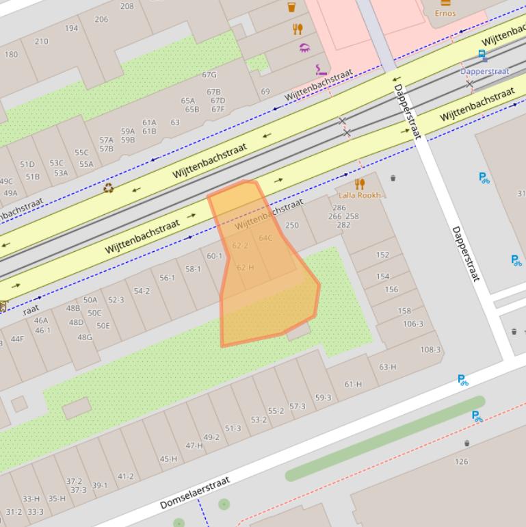 Kaart van postcodegebied 1093JG.