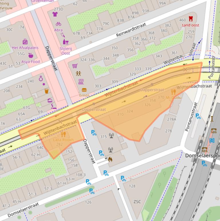 Kaart van postcodegebied 1093JK.