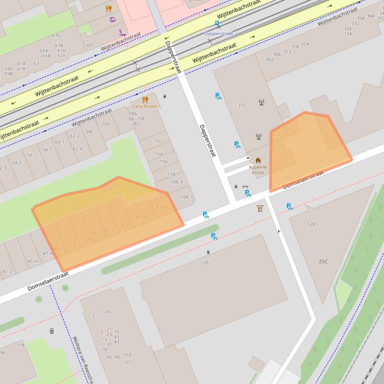 Kaart van postcodegebied 1093JP.