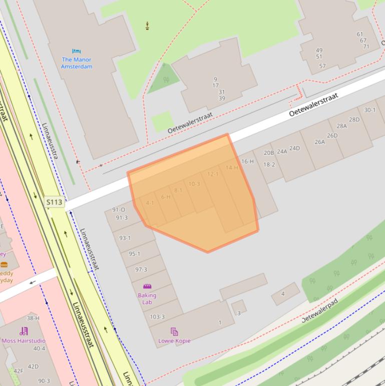 Kaart van postcodegebied 1093JR.