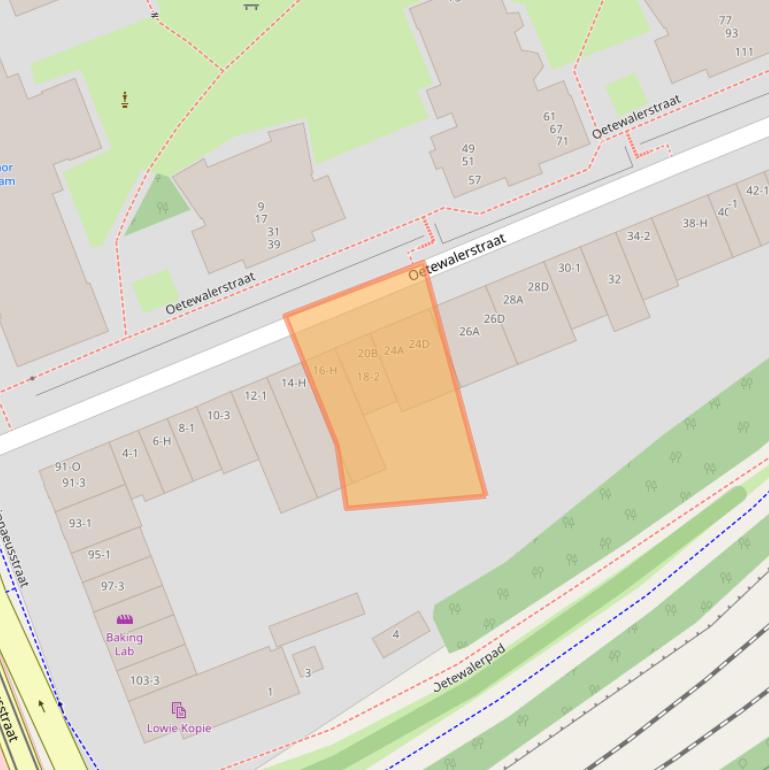 Kaart van postcodegebied 1093JS.