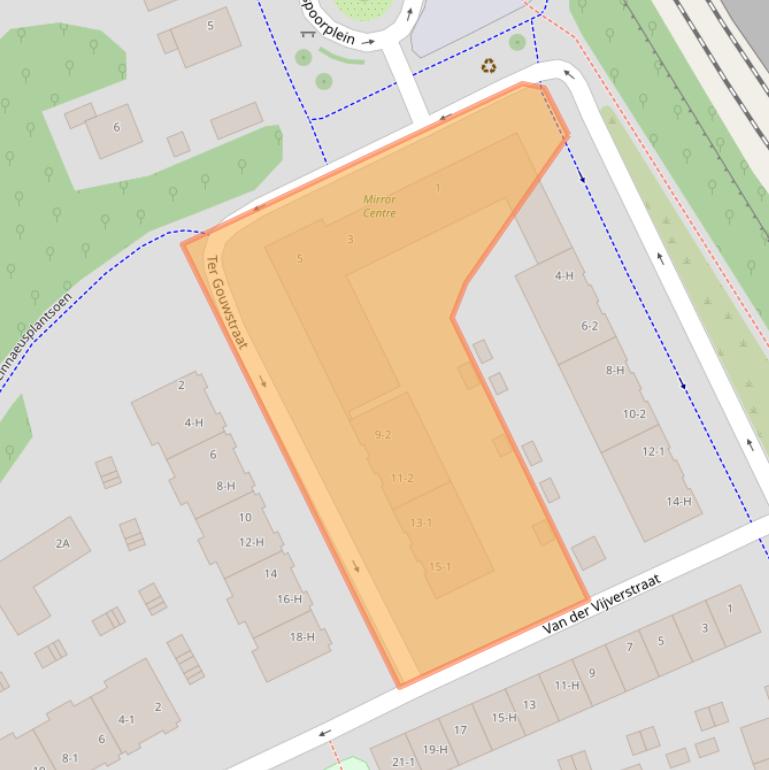 Kaart van postcodegebied 1093JX.