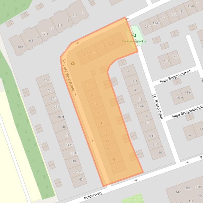 Kaart van postcodegebied 1093KB.