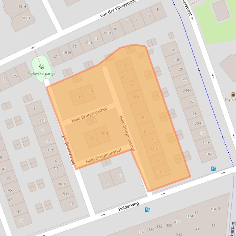 Kaart van postcodegebied 1093KG.