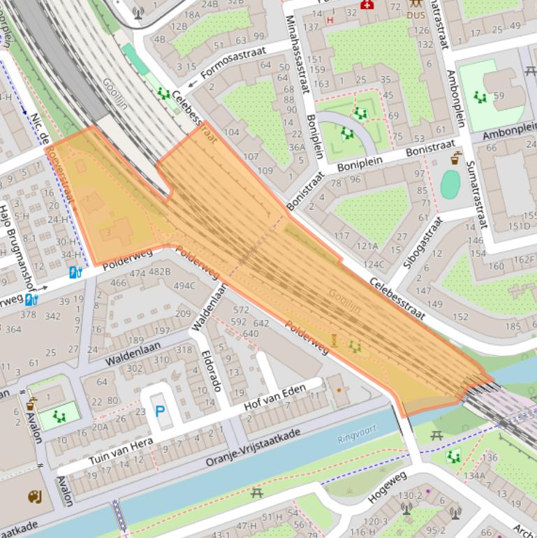Kaart van postcodegebied 1093KH.
