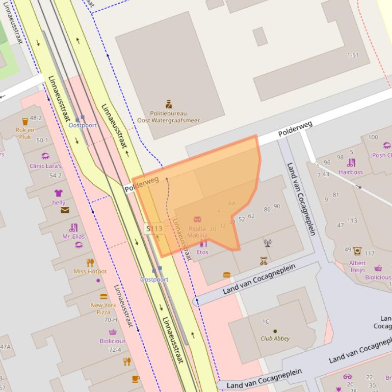 Kaart van postcodegebied 1093KM.