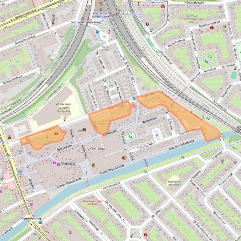 Kaart van postcodegebied 1093KP.