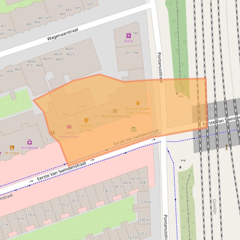 Kaart van postcodegebied 1093LC.