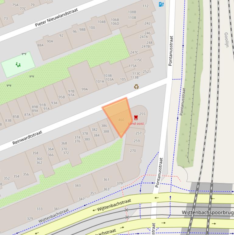 Kaart van postcodegebied 1093LE.