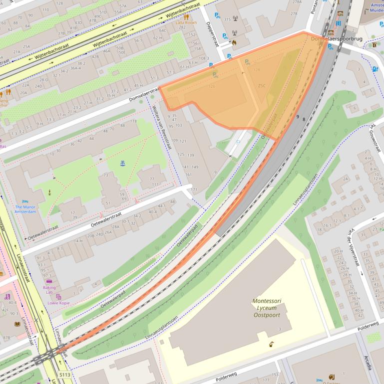 Kaart van postcodegebied 1093MB.
