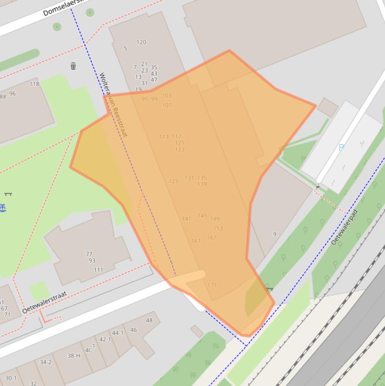 Kaart van postcodegebied 1093MK.