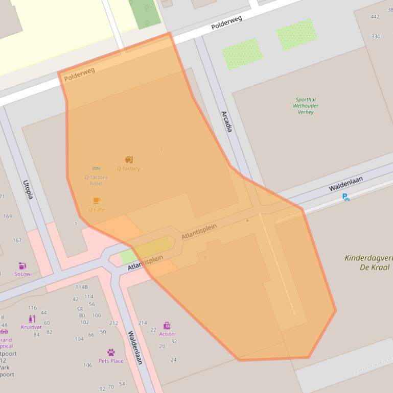 Kaart van postcodegebied 1093NE.