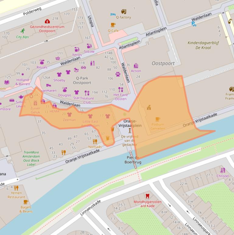 Kaart van postcodegebied 1093NG.