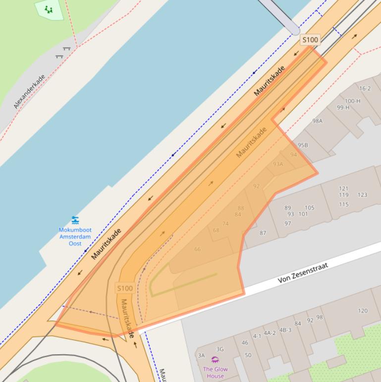 Kaart van postcodegebied 1093RP.