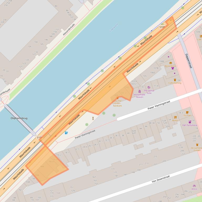 Kaart van postcodegebied 1093RR.