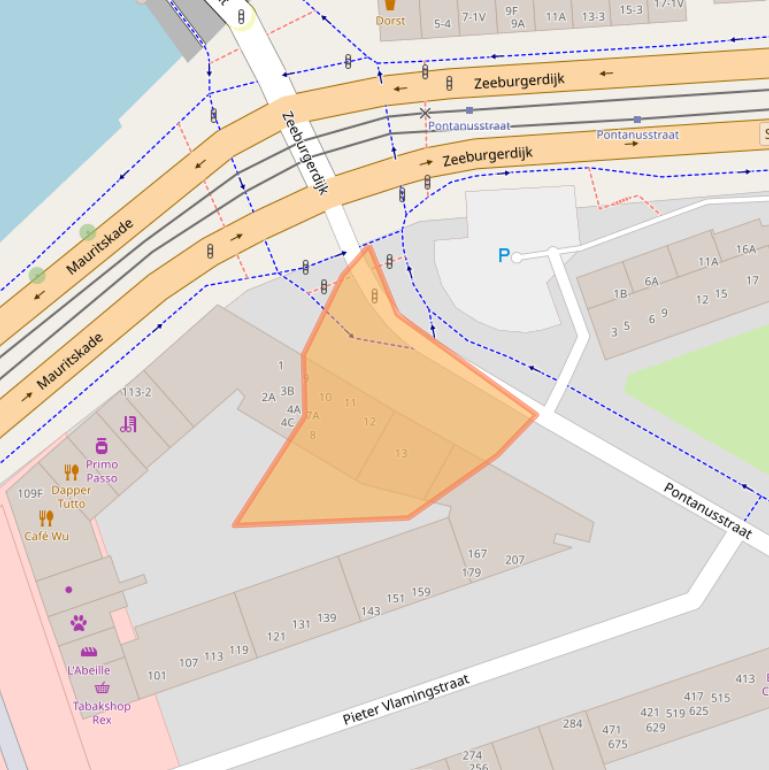 Kaart van postcodegebied 1093RW.