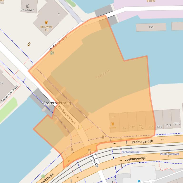 Kaart van postcodegebied 1093SJ.