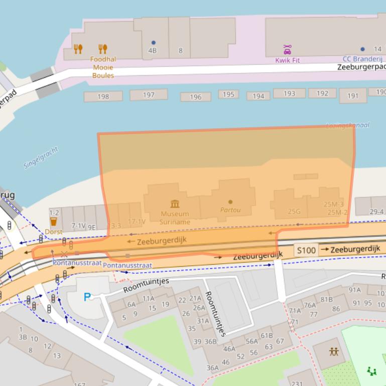 Kaart van postcodegebied 1093SK.