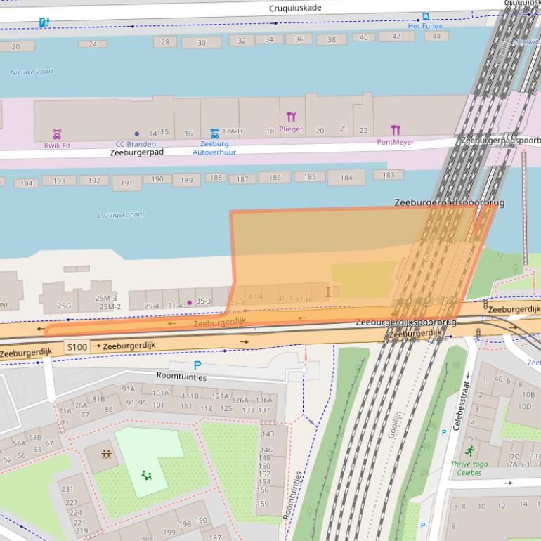 Kaart van postcodegebied 1093SM.