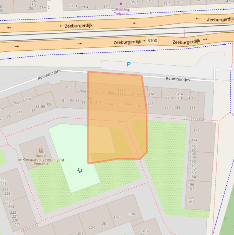 Kaart van postcodegebied 1093SW.