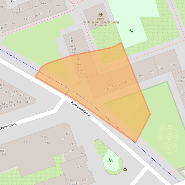 Kaart van postcodegebied 1093TC.