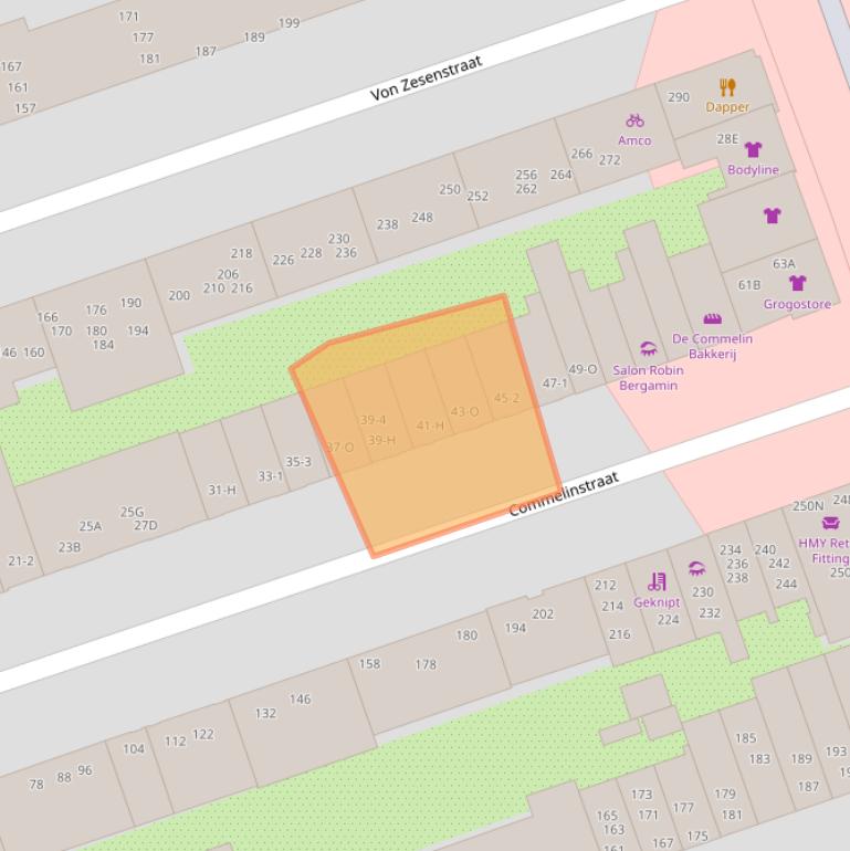 Kaart van postcodegebied 1093TJ.