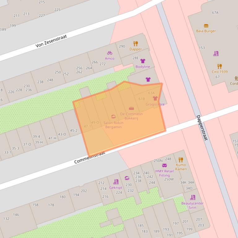 Kaart van postcodegebied 1093TK.