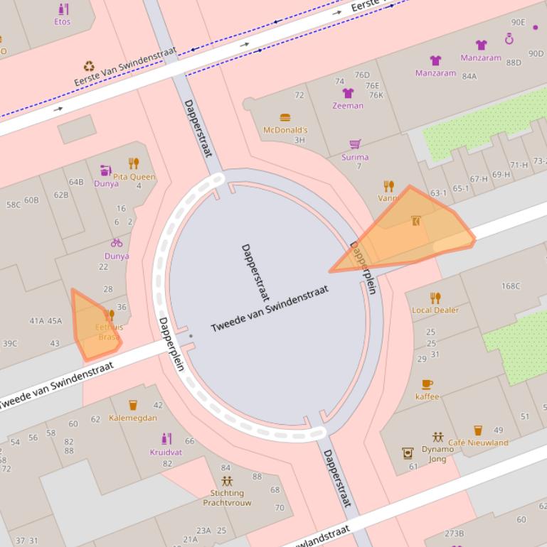 Kaart van postcodegebied 1093VJ.