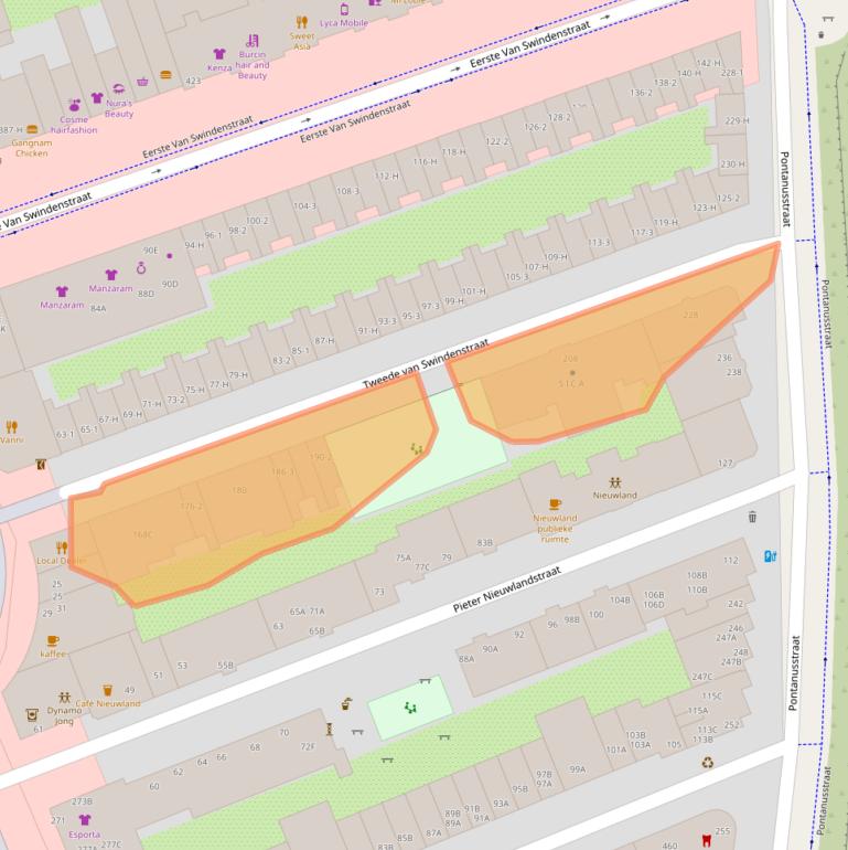 Kaart van postcodegebied 1093XA.