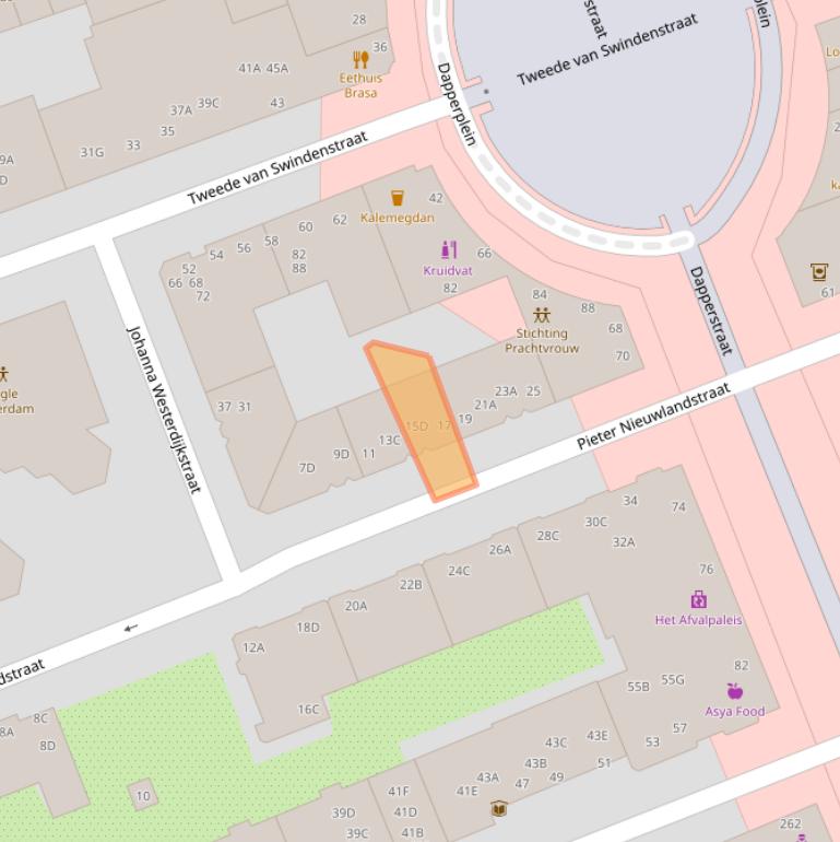 Kaart van postcodegebied 1093XH.