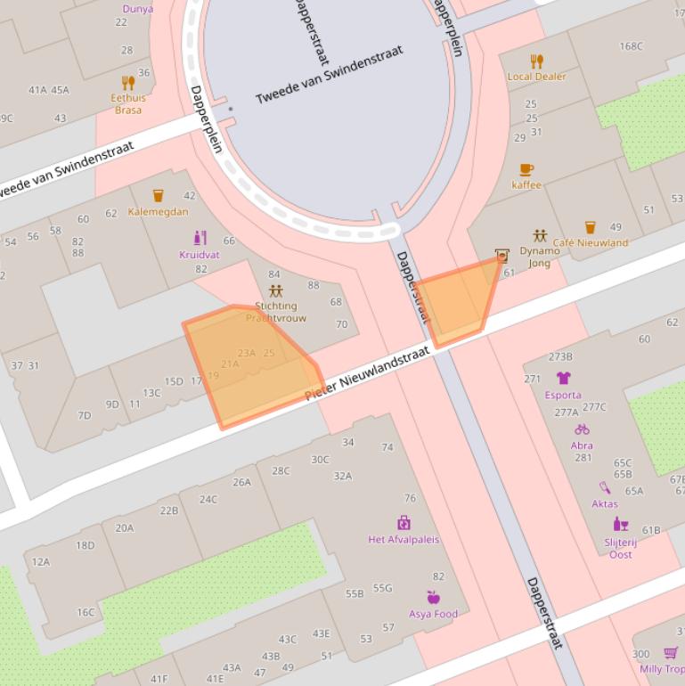 Kaart van postcodegebied 1093XJ.