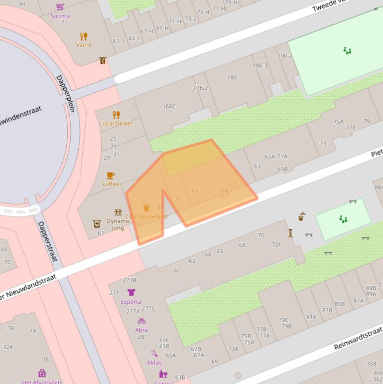 Kaart van postcodegebied 1093XL.